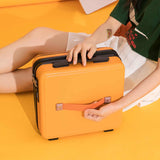 White Mini 16-Inch Password-Protected ABS Storage and Carry-On Luggage Box Front-Opening Cosmetic V888-ELOSUNG13510
