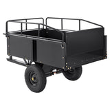 VEVOR Heavy Duty ATV Trailer Steel Dump Cart, 750-Pound 15 Cubic Feet, Garden Utility Trailer with V952-HYTCTPK12CUFTVB4CV0