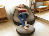 Inflatable Deck Chair Thick Lounger Sofa with Footrest for Indoor Living Room Bedroom Outdoor Travel V1294-YM0901-3116240017711