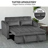Sarantino Fenton Velvet 2-Seater Sofa Bed - Dark Grey SOFA-7007-VEL-DGY