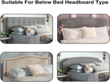 Velvet Bed Headboard Cover for Queen King Full Size, Stretch Headboard Slipcover Soft Dustproof V1192-AZ-W-3402