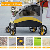 Extra Large Dog Stroller Foldable Pet Pushchair with Doors V767-P-XL121-XL-G1