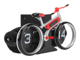 Modern Bicycle Flip Clock Creative Mechanical Desk Timepiece with Dual Rotating Wheels, Retro V1107-CS-ZXCZBHO