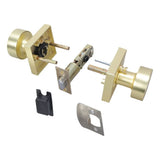 Portable Sturdy Zinc Alloy Gold Door Knobs with Satins Brass Finish Convenient Accessory for V1192-AZ-W-23394