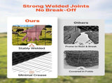 Farm Fence, 122cm x 15.2m, 2 x 4 in Mesh 14 Gauge Galvanized Steel Wire Fencing for Cattle, Hog & V952-JSGSWL48IN50UQH44001V0