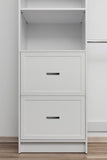BASEL WALK IN WARDROBE KIT - WHITE - HAMPTONS - OVAL BLACK V164-ECW5H05B