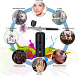 Wireless Airbrush Machine with USB Charging, 3 Speed Modes, Compatible with Nail Art Cake Decorating V1188-MS-325-0102