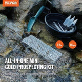 VEVOR Gold Panning Kit With Mini Sluice Box, 12" Aluminum Gold Mining Equipment, 16 PCS Gold V952-TJC12YC35YCL576TXV0