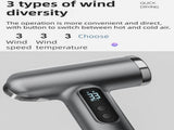 Grey Wireless Rechargeable Hot & Cold Hair Dryer - Lightweight Portable Blow Dryer with Blue Light V888-ELOSUNG49527