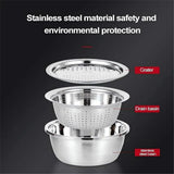 Germany Multifunctional Stainless Steel Basin, 3 in 1 Multifunction Stainless Steel Basin for V1366-AZ2-W-11562