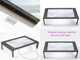 Table Magnifying Glass with 4 LED Lights, 3 Fold for Visually Impaired, 27.5 x 20.5 x 10.5 cm V1237-MS-912-138