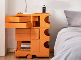 Artiss Storage Trolley Bedside Table 5 Tier Cart Boby Replica Orange AI-PP-TROLLEY-L-OR