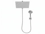 Cefito High-Pressure Rain Shower Head with Handheld, Gear-Lock Anti-Sag Arm for Family Spa, 12" SHOWER-B2-SQRO-10-SI