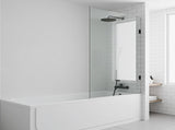 70cm Frameless Swing Bath Screen White Hardware with Brass hinge for Modern Bathrooms V63-852841