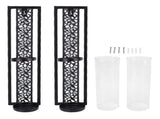 2pcs Wall Candle Holder Vintage Hollowed Candle Holder Metal Wall Art with Glass Cover for Home V1294-YM0901-3115250079012