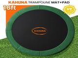 Kahuna 16ft Replacement Trampoline Safety Pad Cover and Jumping Spring Mat - Green KAH-PDMAT-16-GN