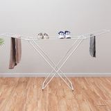 Large Double-Wing Floor-Standing Folding Clothes Drying Rack-White V1161-108202