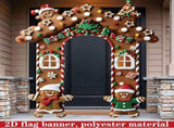Christmas Decoration 2D Flat Banner Merry Christmas Archway Front Porch Decor - 03 - Size 180-200CM V1106-128-69458-03-180-200CM