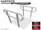 Kartrite Aluminium Safety Handrails for Kartrite 3ft Wheelchair Ramp WCR-01H-3FT-HND