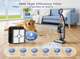 3 Pack Multi-Surface Brush Rolls 2787 and Vacuum Filters 1866 Compatible with Bissell CrossWave Max V1258-DP02-C-643