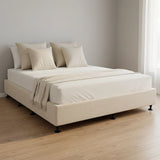 Palermo King Ensemble Bed Base Platinum Natural Sand Linen Fabric V63-823271