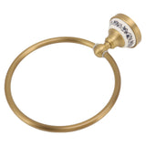 Towel Ring Antique Brass Finish Wall Mounted Bathroom Hand Towel Holder with Blue and White V1294-YM0626-3112220085211