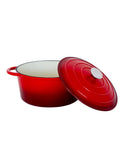 26cm Enamelled Cast Iron French Oven Casserole - Red V196-CIC26R
