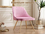 Artiss Dining Chairs Set of 6 Velvet Channel Tufted Pink UPHO-D-DIN203C-VEL-PKX6