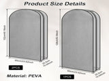 3Pcs Hanging Garment Bag with Dual Metal Zipper Garment Cover Smooth Glide Design Washable Wipeable V1366-AZ2-W-15031