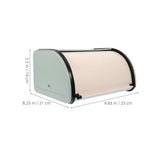 Kitchen Bread Box White Metal Roll Top Lid Multipurpose Storage Container V1366-AZ2-W-13927