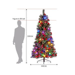 Snowy Bristle 2.3m Slim Multicolour Pre-Lit Christmas Tree with 917 Tips 112_SENSB109