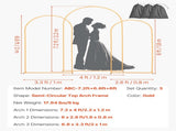 Arch Stand, Set of 3, 2.2/2/1.8 m , Stable Structure, Easy Assembly, Gold Metal Arch V952-BYDGMJSJT72FV0MUO001V0