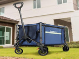 Wallaroo Collapsible 120L Blue Camping Trolley Steel Picnic Shopping Cart TLY-HSC-035-BU