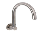 Brushed Nickel Round Gooseneck Arm Faucet Water Outlet Wall Mount Bathtub Spout V1233-SP913BS