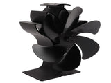 6 Blade Stove Eco Fan Black High Temperature Resistant Self Starting Energy Saving Heat Powered Fan V1294-YM3113220250011-0421