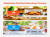8 Qt 6 Pack Rectangle Chafing Dish Buffet Set Fullsize Pan Stainless Steel V952-ZFXBXGSTGK6JYRMTSV0