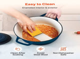 Enameled Cast Iron Dutch, 5.7L Pot with Lid and Dual Handles, Heavy-Duty Durable Cookware Pan, V952-ZTHLKX6QTTCT7F6PS001V0