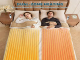 Electric Heated Mattress Pad Blanket with Dual Control & 9-Hour Auto Off & 9 Heat Settings, Preheat V1317-DRT450-AUQ