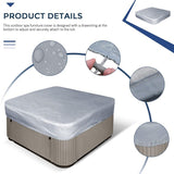 Square Grey Replacement Hot Tub Spa Cover Waterproof UV Protection, 200 x 210cm V1237-ZY-522-0086