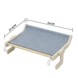 Wall-Mounted Cat Hammock Bed-Wooden Frame, Comfortable and Space-Saving Design for Pets V888-ELOSUNG10158
