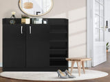 Artiss Shoe Rack Cabinet 21 Pairs Adjustable Shelves Black Clair FURNI-SHOE-21-BK-AB