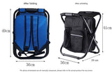 Black Insulated Cooler Backpack Chair - Foldable Stool for Picnics & BBQ V888-ELOSUNG26075