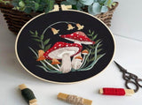 Mushroom Embroidery Kits for Beginners, Adult Embroidery Kit Cross Stitch Kit V1366-AZ2-W-13391