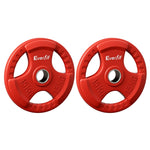 Everfit Weight Plates Standard 15kgx2 Dumbbell Barbell Plate Weight Lifting Home Gym Red FIT-K-DB-PL-SET-30KG