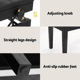 Alpha Piano Bench Stool Adjustable Height Keyboard Seat PSTOL-STR-75-BK