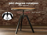 Artiss Bar Table and Stools Set Dining Desk Industrial Kitchen Chairs Cafe Pub BA-TAB-CHR-SET-RETRO