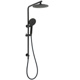 Matt Black 2in1 Round 9" Rainfall Shower Head & 3 Modes Handheld Silde Rail Set V1233-C4902B22PHR002M4CBSR0901B