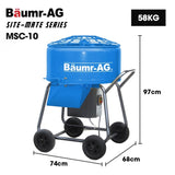 BAUMR-AG 100L Forced Action Pan Mixer, 1100W Electric Motor, Lightweight 58kg Design, for Mortar V219-TOLMSCBM1C0A