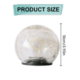 Waterproof Outdoor Globe Light, Cracked Glass Garden Ball Lights Outdoor Orb Decor Lights for Yard V1370-AZ4-12463