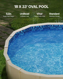 VEVOR Oval Pool Liner 18x33ft Unibead Style Pool Liner 52in Wall Height V952-YCNCOVAL1833VY8CCV0